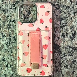 Strawberry Pattern Phone Case with Stand